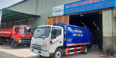 Xe cuốn ép rác 9 khối JAC
