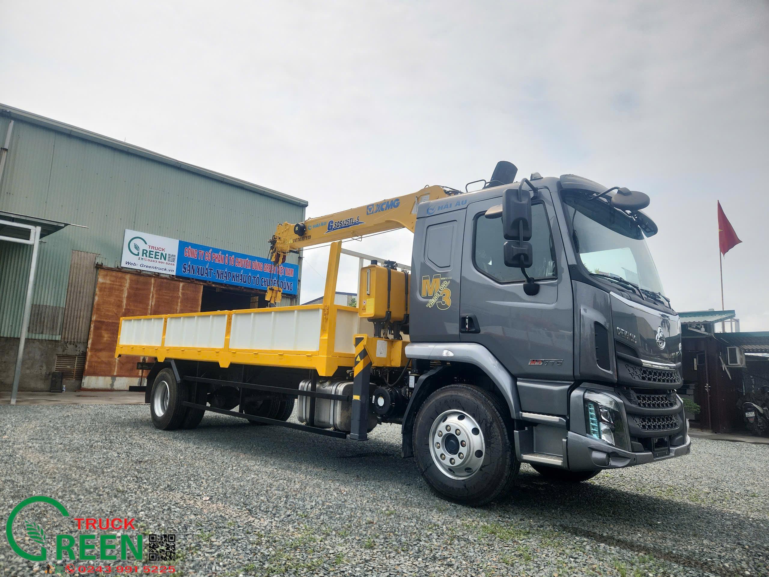 Xe tải Chenglong gắn cẩu 5 tấn XCMG