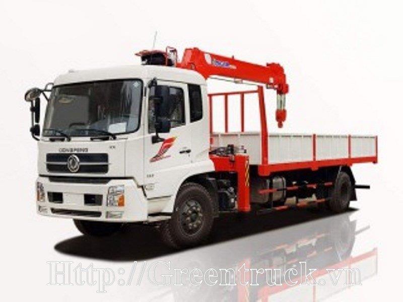 Xe tải 8 tấn dongfeng Hoàng Huy gắn cẩu 5 tấn Kanglim KS1056