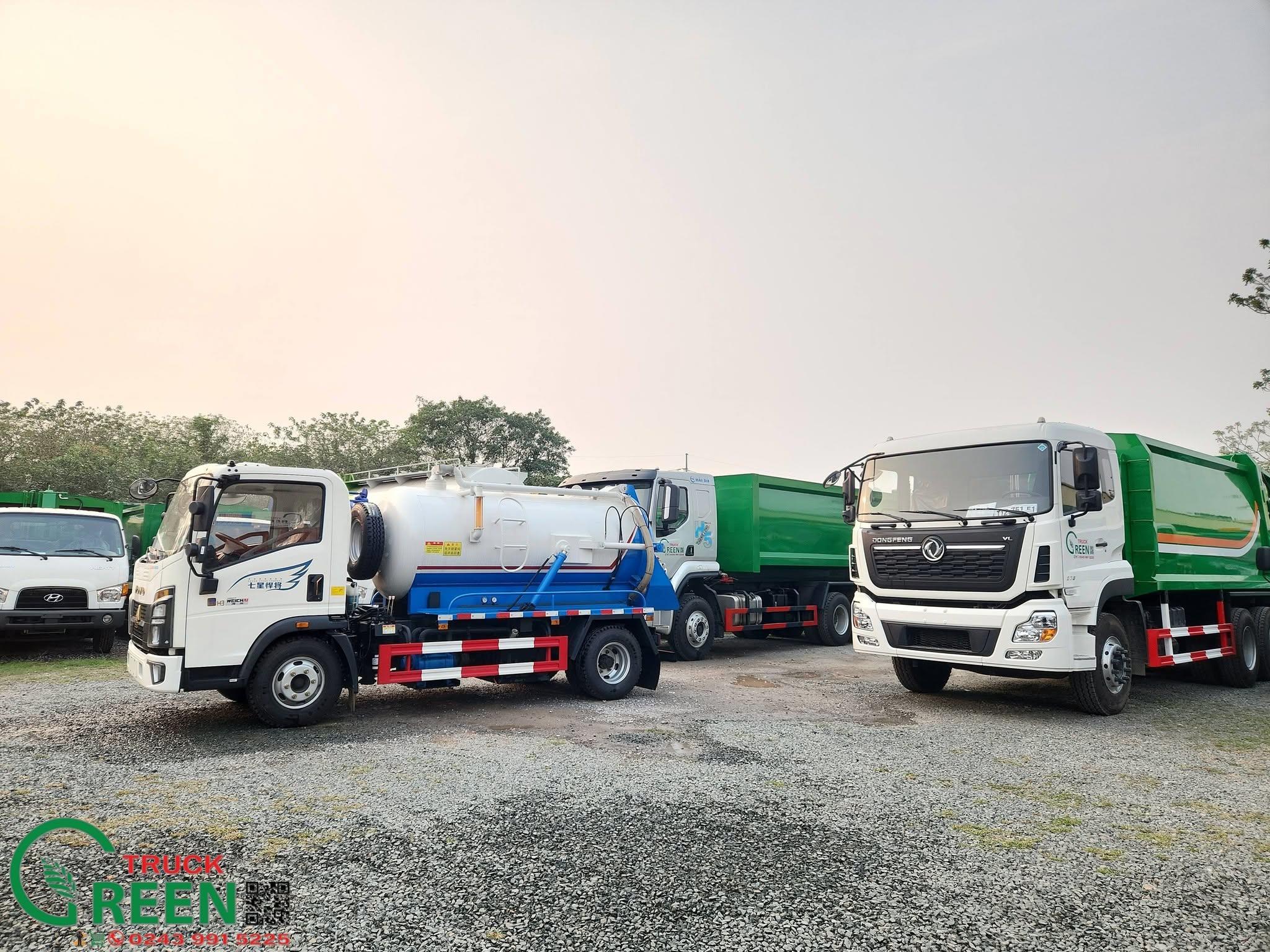Xe hút chất thải 4 khối Howo