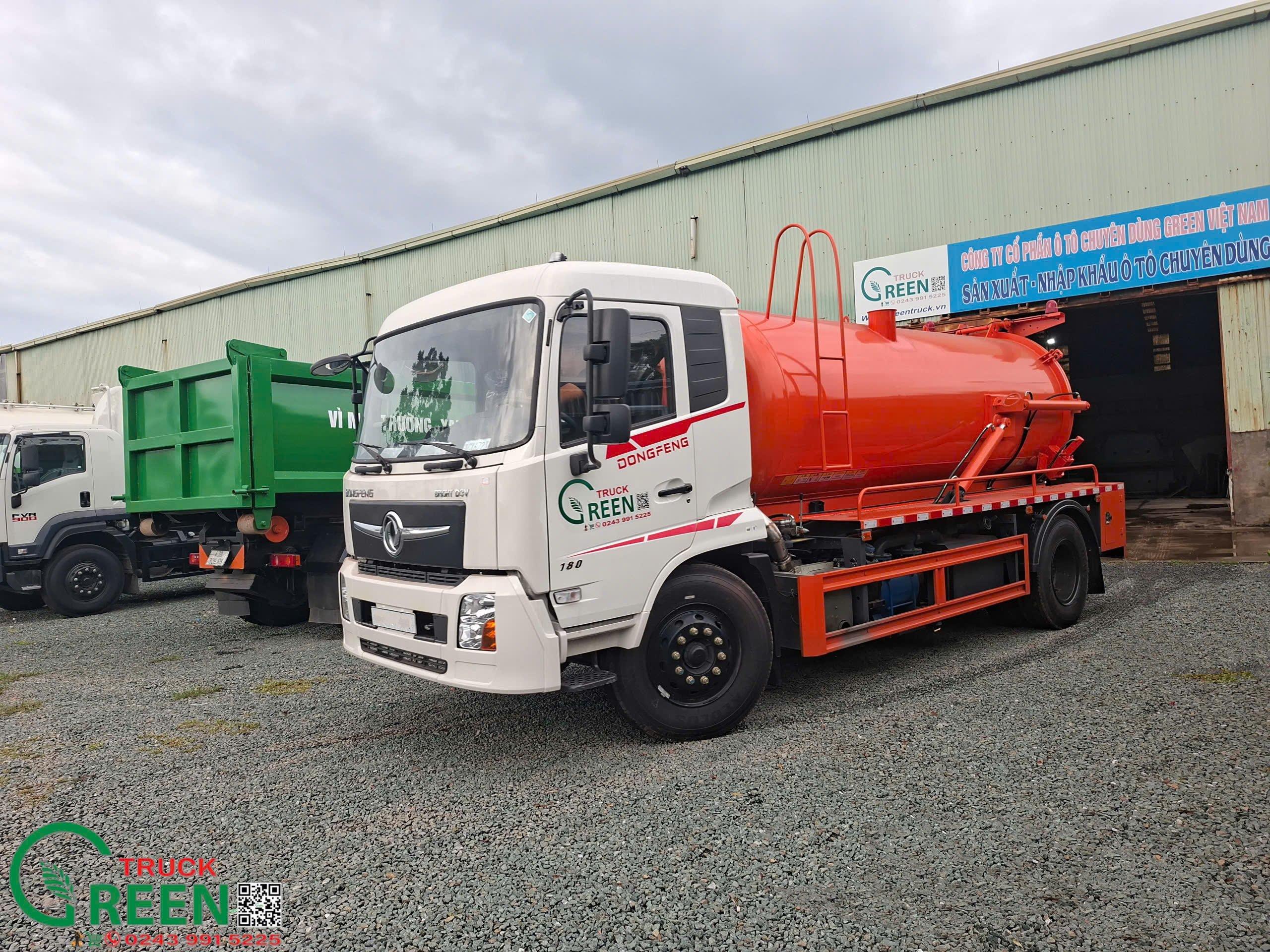 Xe hút chất thải 9.5 khối Dongfeng - Greentruck