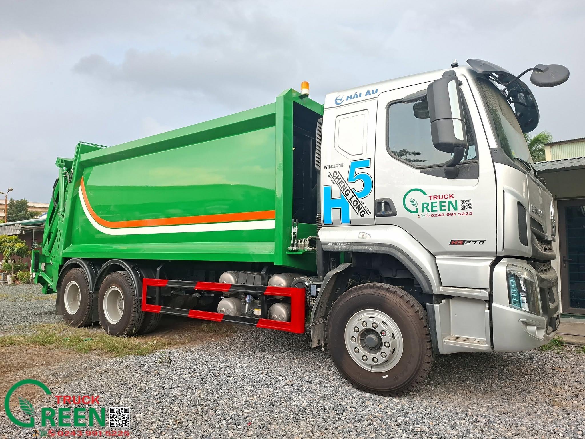 Xe cuốn ép rác 22 khối Chenglong - Greentruck