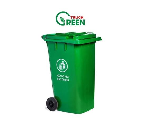 Thùng rác nhựa HDPE 240 lít màu xanh lá