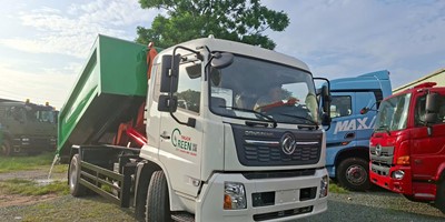 Xe chở rác thùng rời 14 khối Dongfeng - Xe hooklift 14 khối Dongfeng