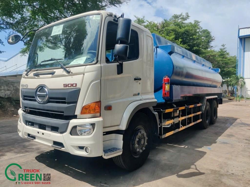 Xe téc chở xăng dầu Bồn Nhôm 21 khối 3 chân (6x2) HINO FL8JTSA