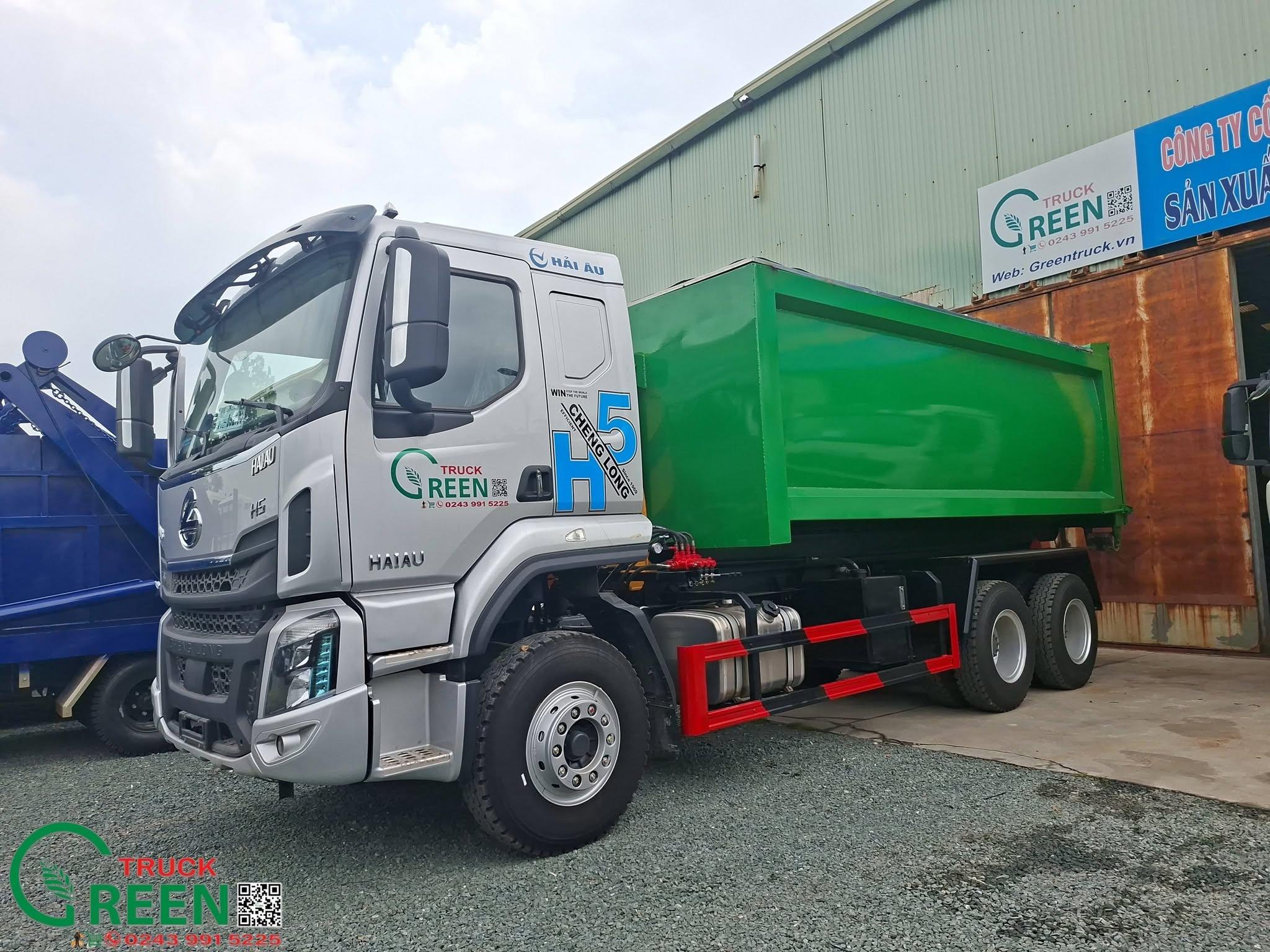 Xe chở rác thùng rời 22 khối Chenglong