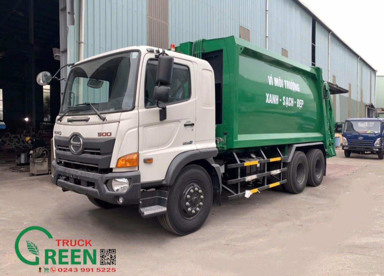 Xe cuốn ép rác 22 khối Hino FM - Xe chở rác 22 khối Hino FM