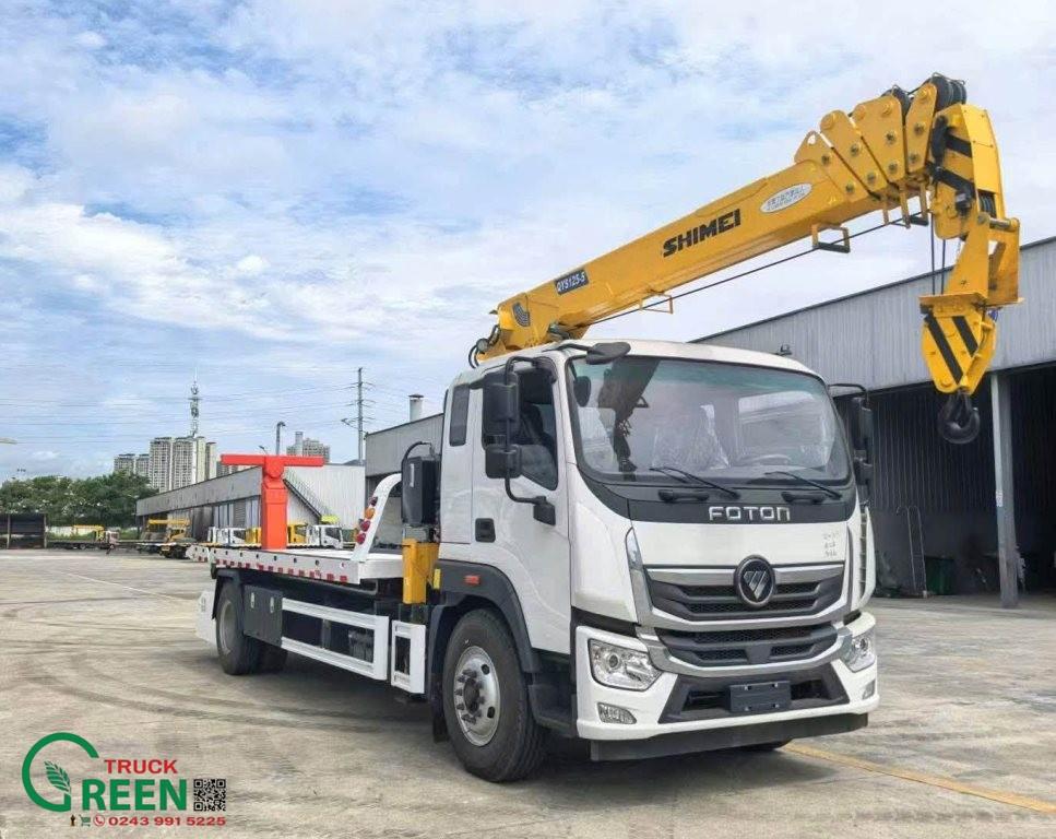 Xe cứu hộ Foton gắn cẩu 5 tấn sàn trượt - càng kéo xe