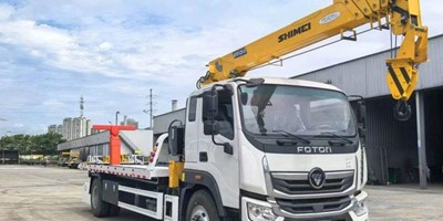 Xe cứu hộ Foton gắn cẩu 5 tấn sàn trượt - càng kéo xe