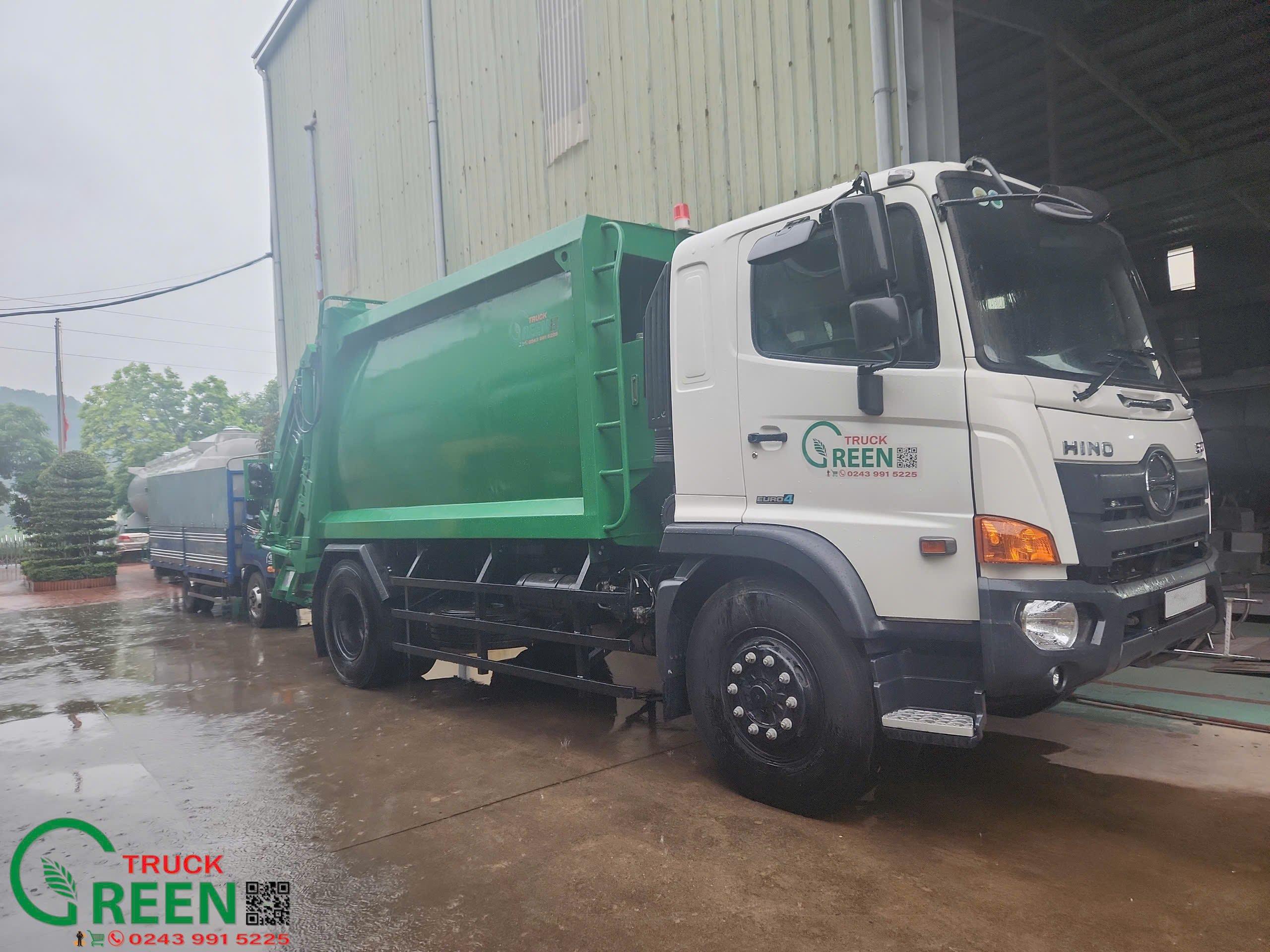 Xe chở rác 14 khối HINO FG8JJ8A-PGV Euro5 Greentruck sản xuất